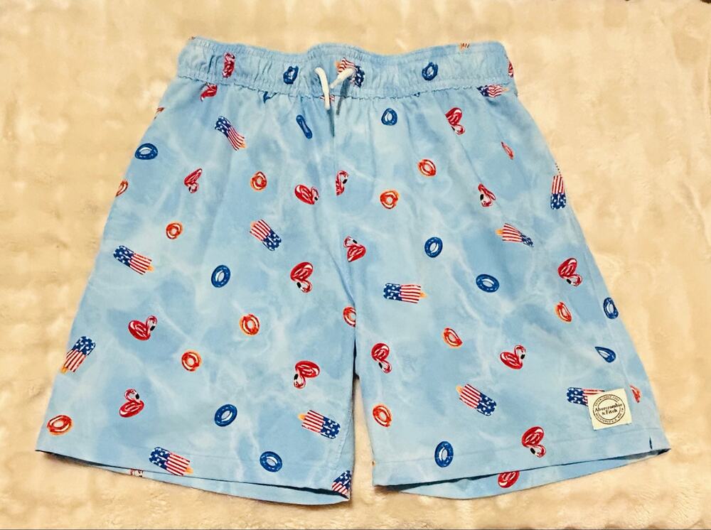 Abercrombie & Fitch blue swim trunks in boys 13/14
